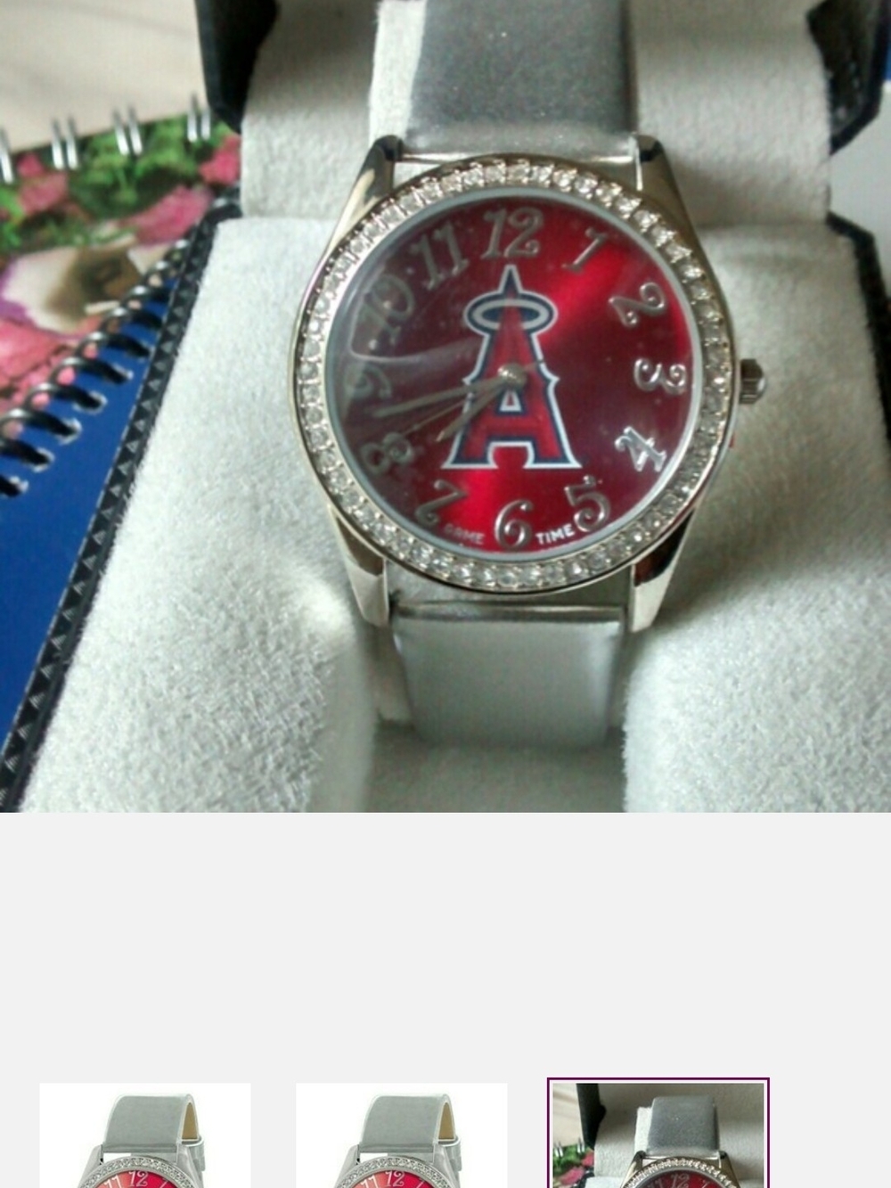 Angels Logo Silver & Red Fashion Watch - Team Logo Design